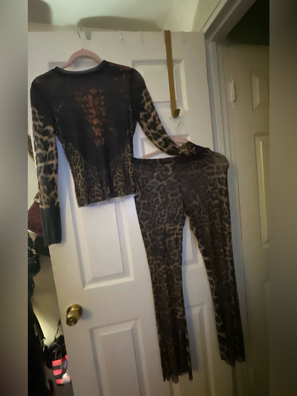 Leopard Print Women’s Lounge Set - Brown